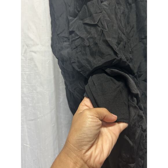 Scandal Italy Silk Blend Maxi Dress OS Boho Flowy Sleeveless Romantic Black Boho - Picture 4 of 13